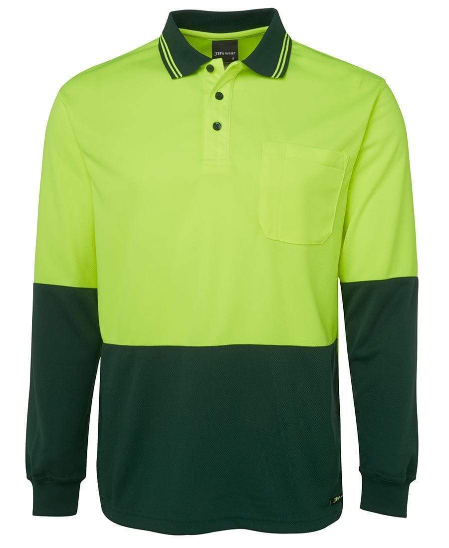 JB'S Hi-Vis Long Sleeve Traditional Polo 6HVPL
