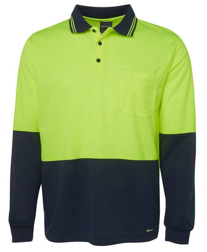 JB'S Hi-Vis Long Sleeve Traditional Polo 6HVPL