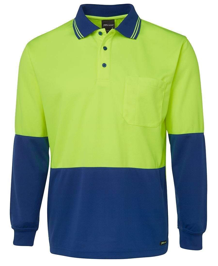 JB'S Hi-Vis Long Sleeve Traditional Polo 6HVPL