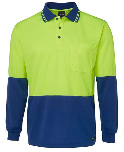 JB'S Hi-Vis Long Sleeve Traditional Polo 6HVPL