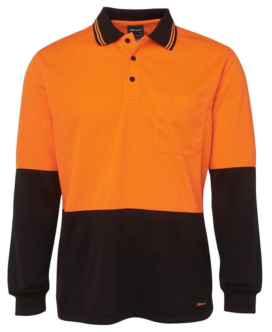 JB'S Hi-Vis Long Sleeve Traditional Polo 6HVPL