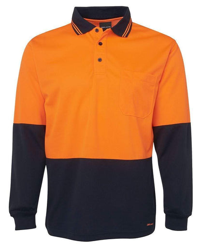 JB'S Hi-Vis Long Sleeve Traditional Polo 6HVPL